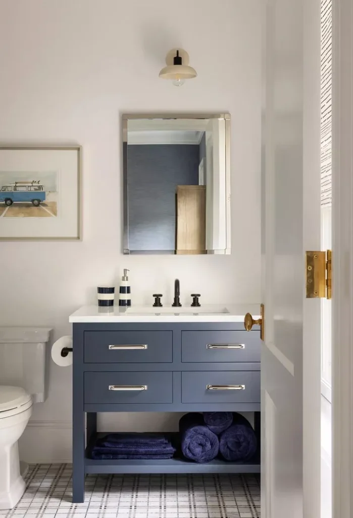 Single Vanity with Shelf